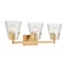 Z-Lite Analia Vanity, 3-Light, 26.25 In.W x 7.5 In.L x 9.25 In.H, Modern Gold/Clear Ribbed 1101-3V-MGLD - alternate 7